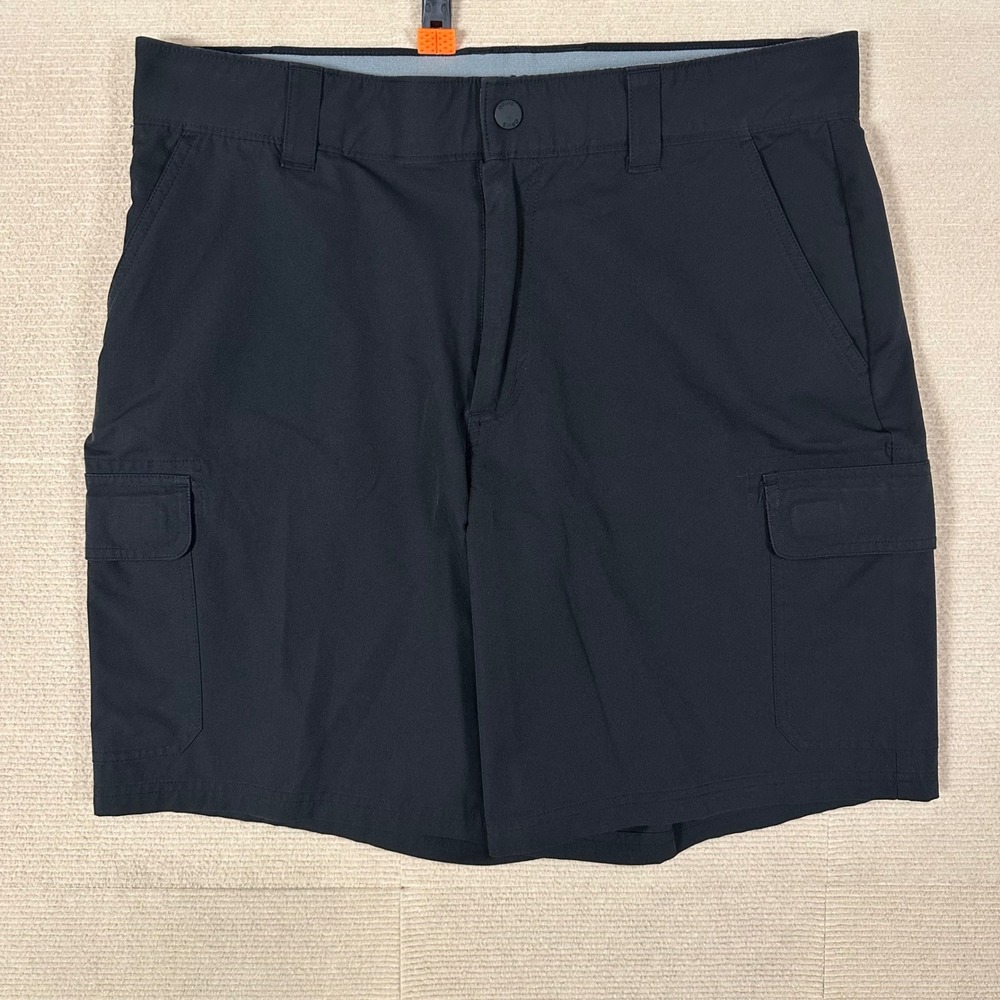 Orvis Tech Cargo Shorts Mens 34 Black Lightweight Polyester Outdoor 9" Inseam